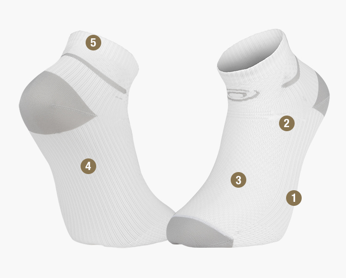 Light RUN Socks White/Grey